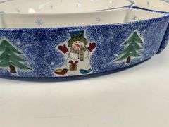 Studio Nova Frosty Snowman Divided Serving Dish Set