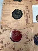 25 Vintage 78 RPM Vinyl Records With Protective Sleeves