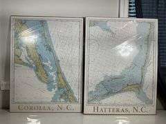 Nautical Maps Featuring Corolla, NC and Hatteras, NC