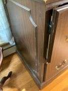 Two-Drawer Locking Wooden File Cabinet with Hardware