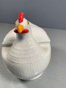 Italian Ceramic Hen Shaped Lidded Dish