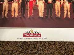 1990 The Winston Charlotte Motor Speedway Autographed Poster