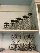 Wrought Iron Candle Holders With Scroll Designs