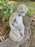 Concrete Angel Statue With Wing Detail