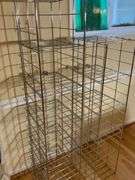 Metal Grid Shelves with Open Wire Design