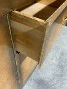 1953 MCM Chinchilla Six-Drawer Dresser with Beveled Mirror