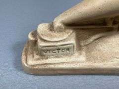 Victor Statuette Featuring Dog and Gramophone