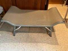 Foldable Indoor/Outdoor Pet Cot with Metal Frame and Mesh Fabric