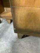 1953 MCM Chinchilla Six-Drawer Dresser with Beveled Mirror