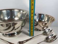 Pewter, Silver Plated and Silver Toned Serving Pieces