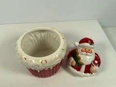 Home Interiors Santa Claus Ceramic Canisters