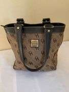 Dooney & Bourke Monogram Tote Bag with Leather Trim
