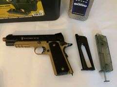 Elite Force 1911 TAC Airsoft Pistol Set with Tactical Ammo Box and Accessories