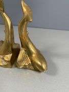 Brass Whale Bookends