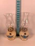 Lamplight Victoria Rose Oil Lamps with Original Boxes