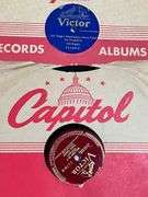 25 Vintage 78 RPM Vinyl Records With Protective Sleeves