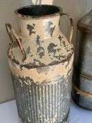 Galvanized Metal Jugs With Handles and Rope Details