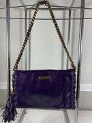 Rebecca Minkoff Purple Leather Shoulder Bag With Chain Strap