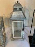 Three Outdoor Lanterns in Mixed Materials
