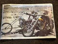 Vintage Easy Rider Motorcycle Poster, Approx. 24” x 34”