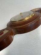Taylor Mahogany Wall Stormoguide and Thermometer with Inlay Decoration