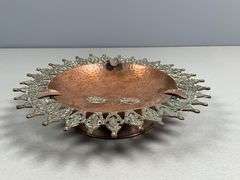 Copper and Metal Ashtray with Ornamental Detailing