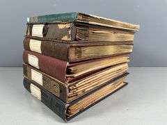 Six Vintage Record Albums with 78 RPM Records