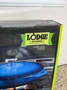 Lodge Blue Enamel Cast Iron 3.6-Quart Covered Casserole Dish