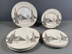 Royal Stafford Plates Featuring New York Skyline Design, Set of 12