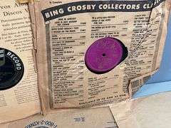 25 Vintage 78 RPM Vinyl Records With Protective Sleeves