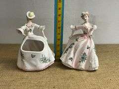 Napco Japan Ceramic Figurines – 8.5-Inch Floral Lady Planters