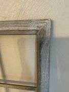 Decorative Wooden Window Frame and Metal-Wood Sign