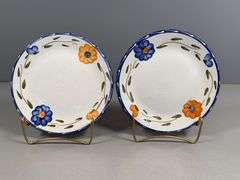 Furio Home 8-Inch Ceramic Plates with Floral Design