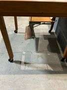 BaBee Tenda Wooden High Chair Table on Casters
