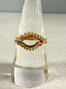 14K Yellow Gold Rings With 1/10 Ct Diamond Accents per Band