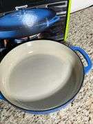 Lodge Blue Enamel Cast Iron 3.6-Quart Covered Casserole Dish