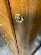Powell Oak Jewelry Armoire with Mirror and Multiple Drawers