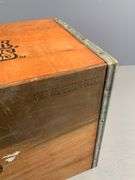 Wooden Budweiser Clydesdales Storage Box with Hinged Lid