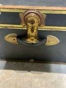 Vintage-Style Black Trunk With Metal Hardware