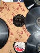 Over 30 Vintage 78 RPM Records with Assorted Labels and Sleeves