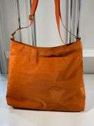 Baggallini Orange Nylon Shoulder Bag with Pink Interior