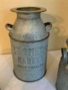 Four Galvanized Metal Decorative Containers