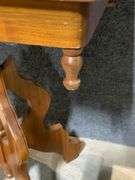 Wood Swivel Pedestal Table With Removable Marble Top