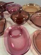 Corning and Pyrex Vision Glass Cookware in Pink, Amber and Purple