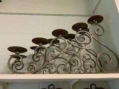 Wrought Iron Candle Holders With Scroll Designs