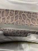 Calvin Klein Luxe Croco Smoke Gray Shoulder Bag