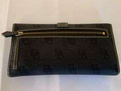 Dooney & Bourke Monogram Canvas Wallet with Gold-Tone Hardware