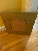 Italian Square Gilded Wooden Frame with Center Cut-Out, Genuine Gold Leaf