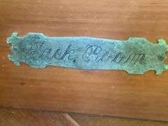 Horse Head Door Knocker and Tack Room Sign