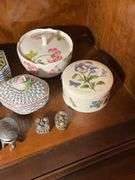 Ceramic and Metal Decorative Boxes and Small Trinket Holders